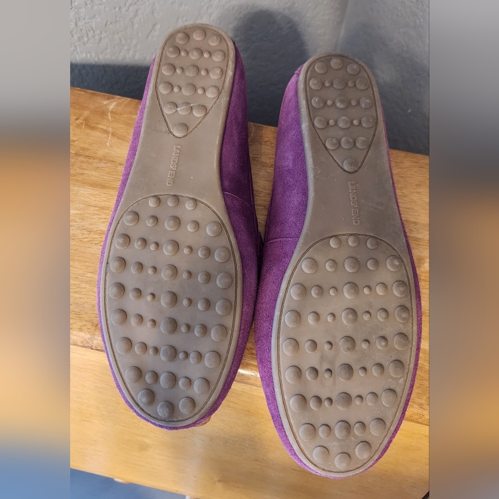 Lands' End Purple‎ Suede Loafers, Size 9.5B - Picture 9 of 9